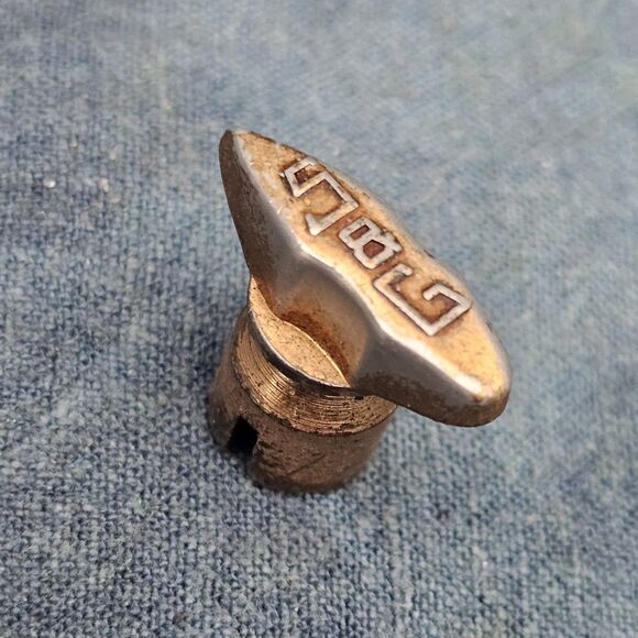 Vintage Sargent & Greenleaf Combo Safe Lock Knob Brass Nugget Logo - Picture 1 of 5